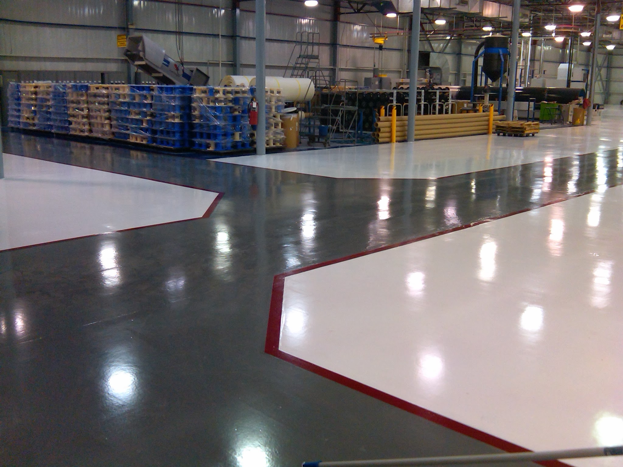 industrial epoxy flooring in factory